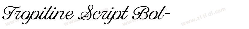 Tropiline Script Bol字体转换